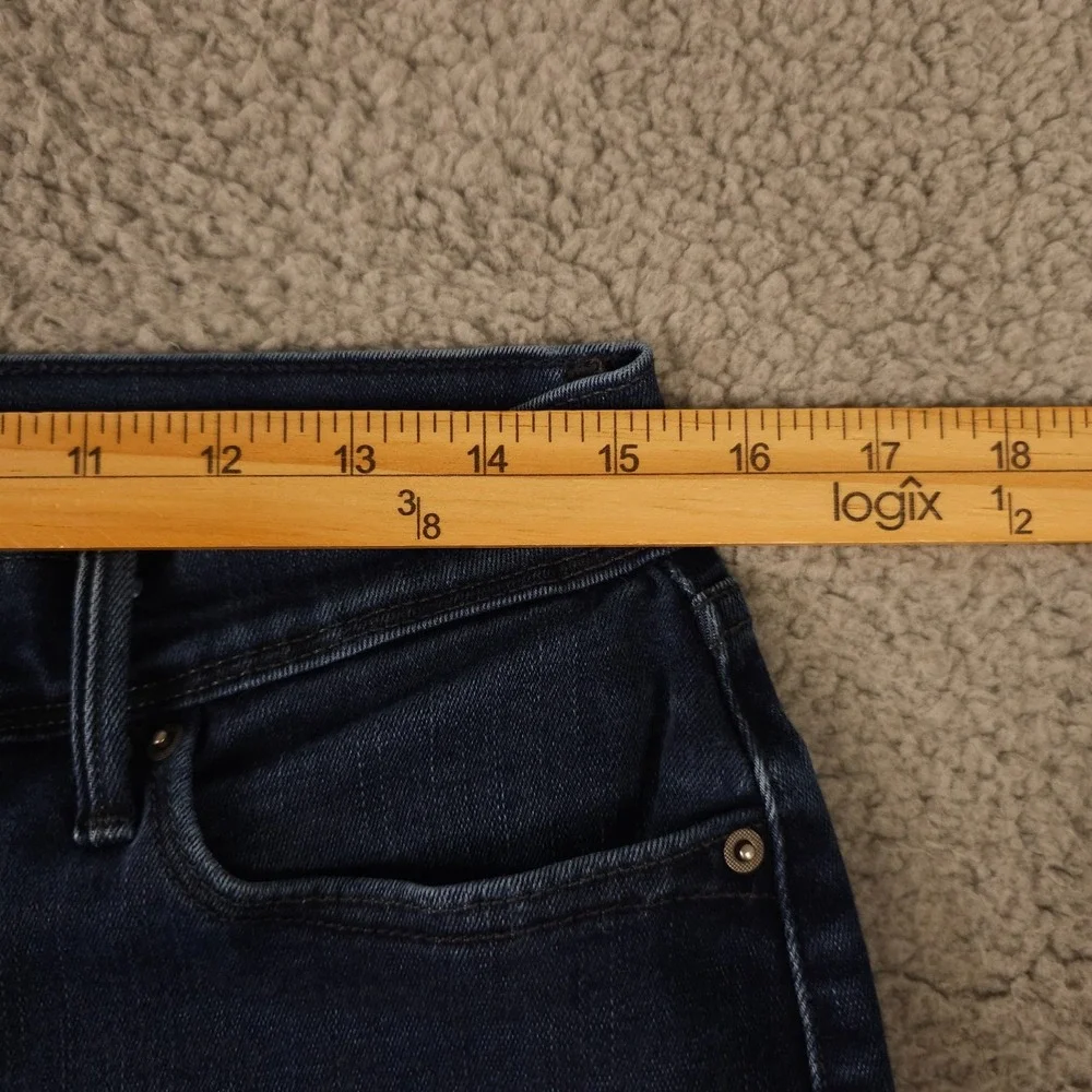 Levis 512 Jeans Womens 12 Blue Perfectly Slimming Straight Leg Stretch Dark Wash - Picture 7 of 16
